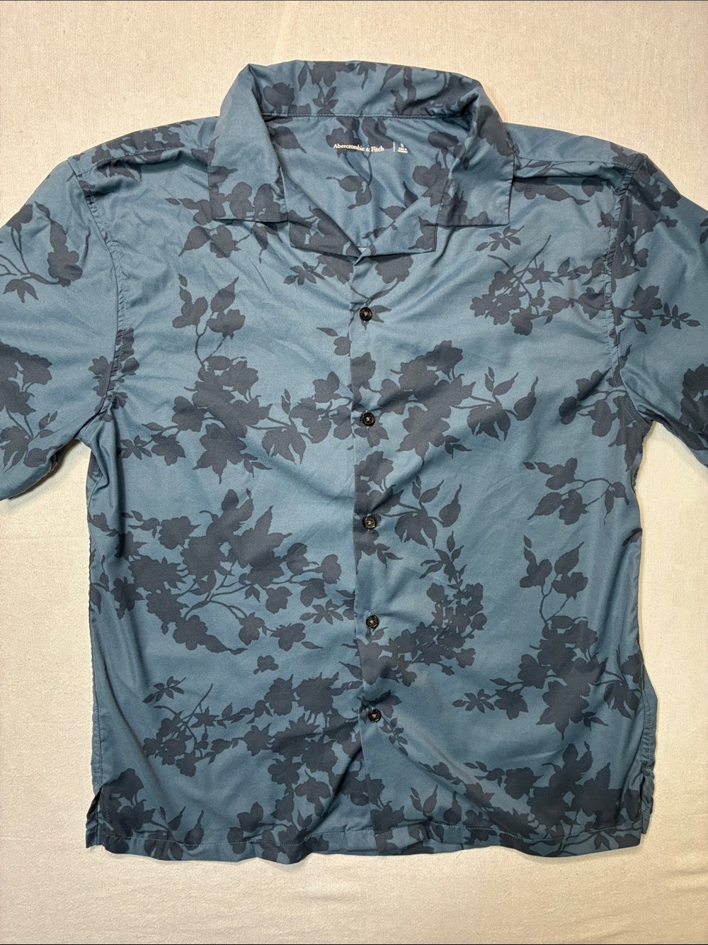 Abercrombie & Fitch Slate Blue and Navy Printed Shirt
